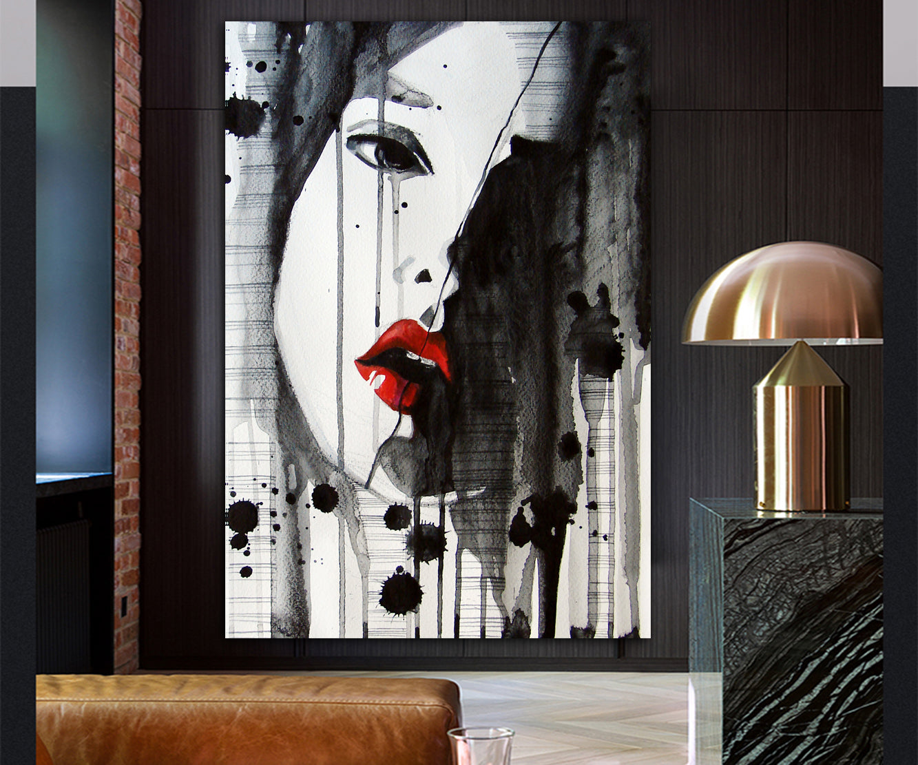 l228 MEGA XXXL 160X90 CM Leinwandbilder inkl. Holzrahmen Illustration Handgemalt