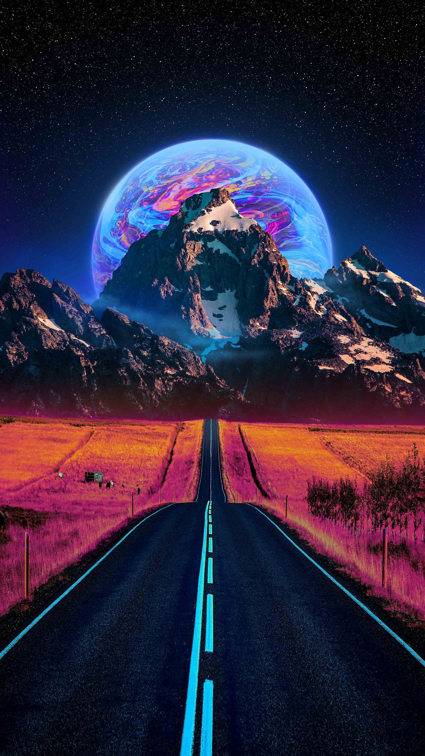 X703 - XXXL LEINWANDBILDER INKLUSIVE HOLZRAHMEN - AUSSERIRDISCH PLANET HIMMEL STRASSE SCIENCEFICTION FANTASY WELTRAUM TRAUMHAFT UNENDLICHKEIT KREATIVITÄT