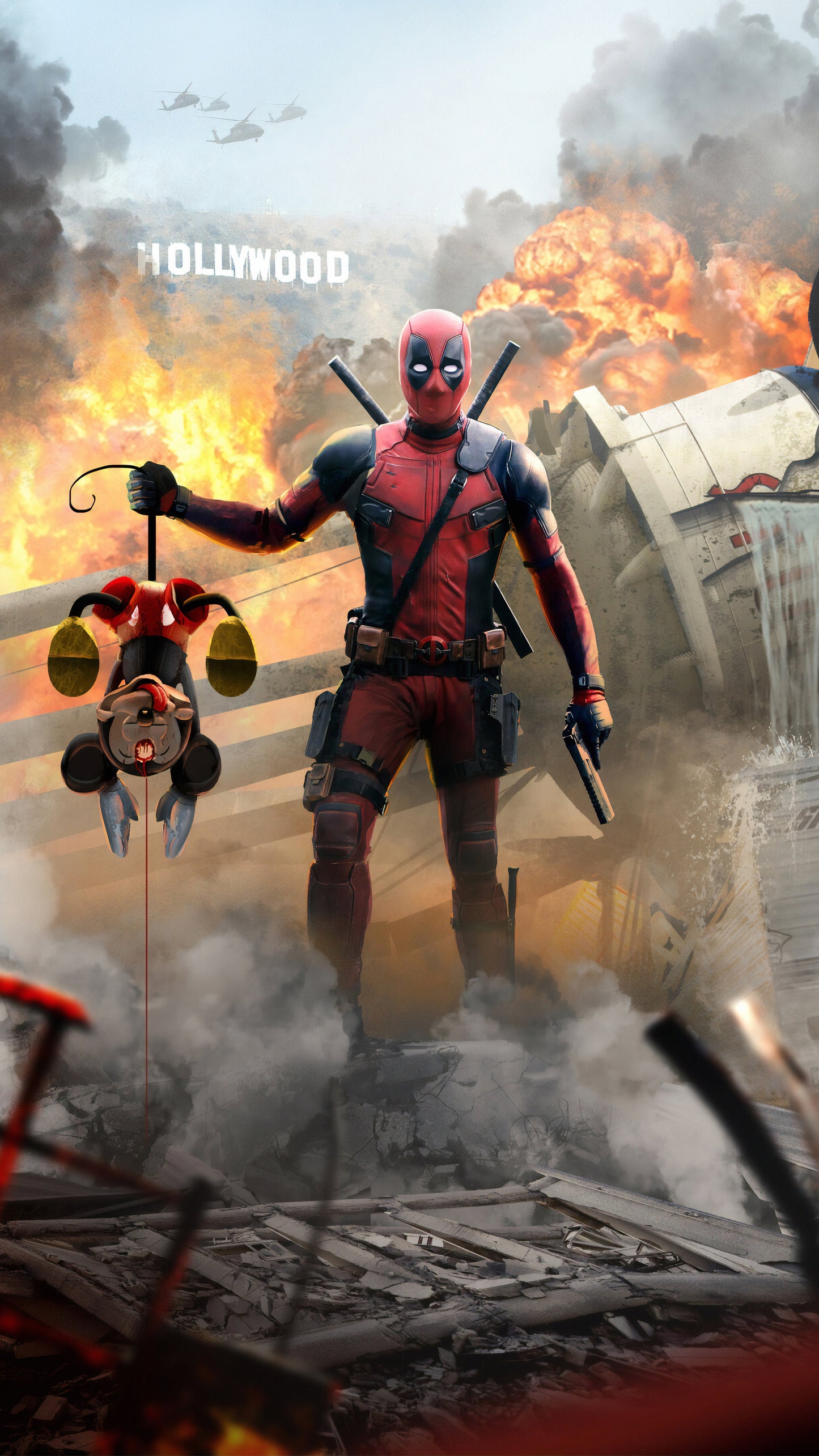 X714 - XXXL LEINWANDBILDER INKLUSIVE HOLZRAHMEN - Deadpool2 Deadpool Wallpaper Filmkunst ComicArt Marvel Superhelden Kunstwerk FanArt Filmposter