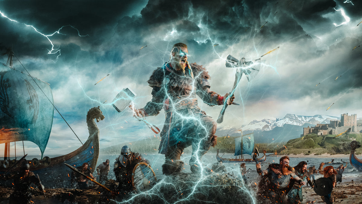 XXL Leinwandbilder Assassins Creed Valhalla Vikinger Germanen