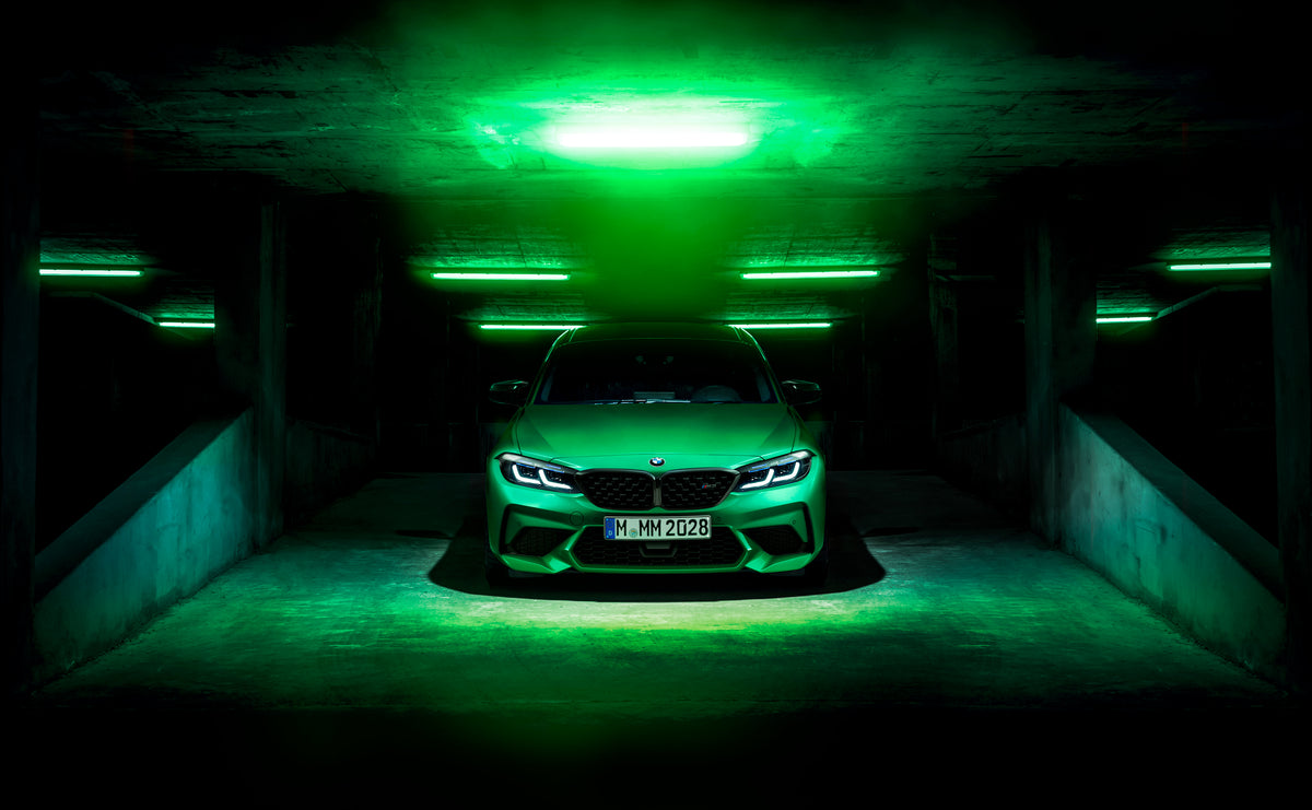 XXL Leinwandbilder Grüner BMW