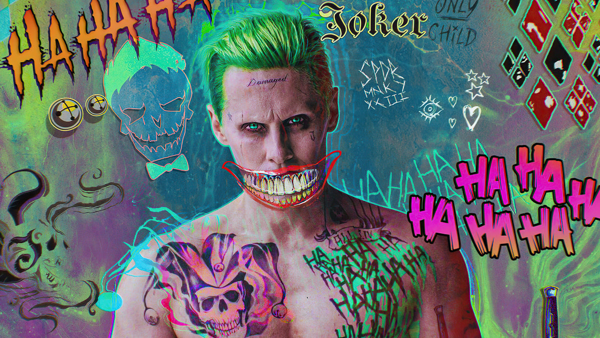 XXL Leinwandbilder Jared Leto Joker Damaged