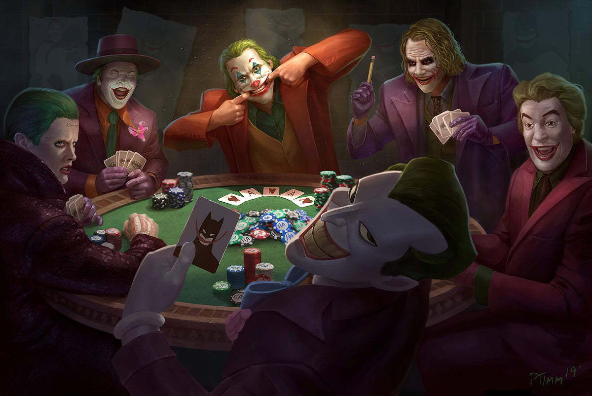 XXL Leinwandbilder Joker Poker Kartenspiel