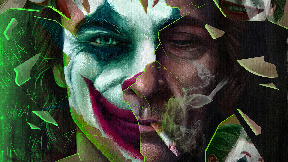 XXL Leinwandbilder Joker Smoker Art