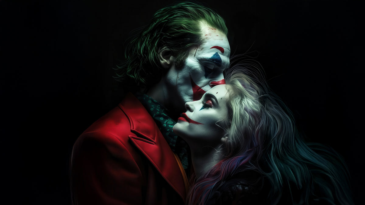 XXL Leinwandbilder Joker and Harley Quinn in Love