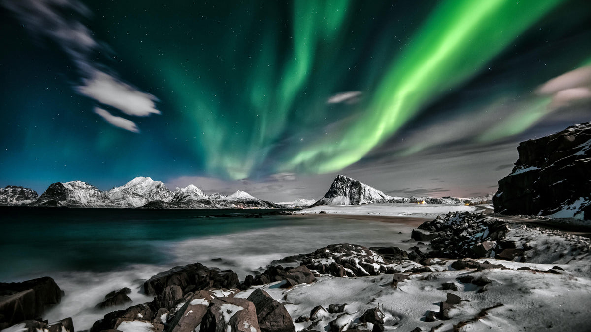 XXL Leinwandbilder Lofoten Norwegen Aurora