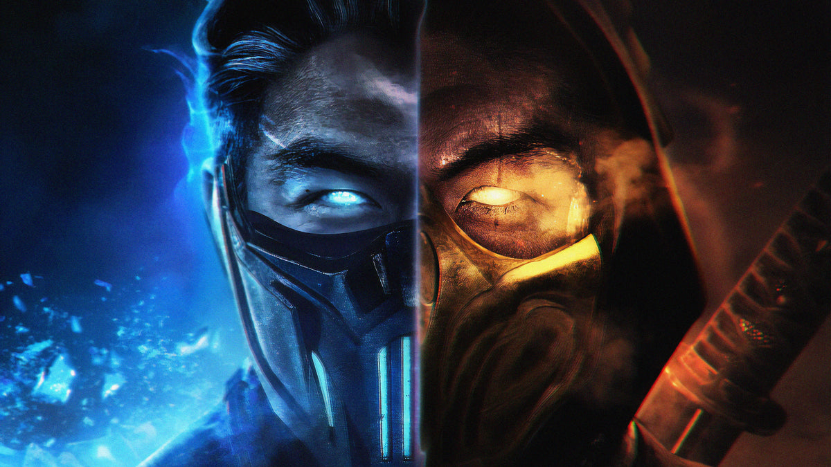 XXL Leinwandbilder MORTAL KOMBAT SUBZERO AND SCORPION