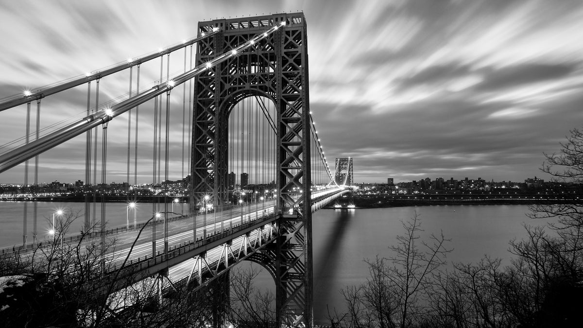 XXL Leinwandbilder Schwarz Weiß Monochrom Brücke