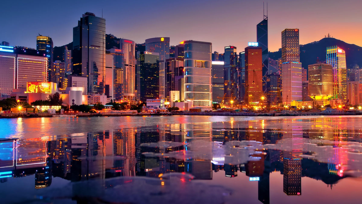 XXL Leinwandbilder Skycrappers Hong Kong