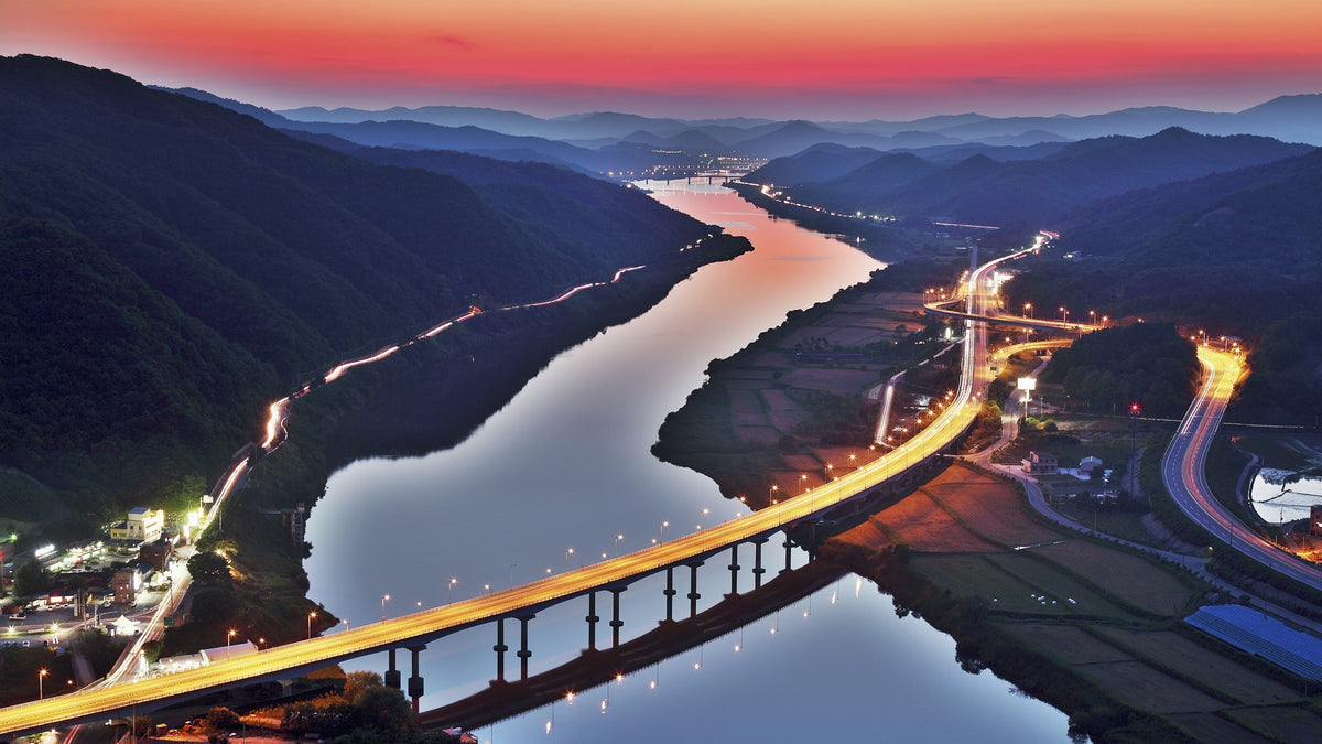 XXL Leinwandbilder Südkorea Brücke