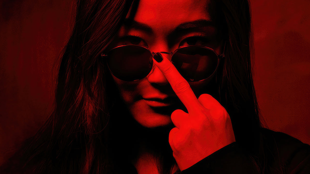 XXL Leinwandbilder The Boys Frau Sonnenbrille Rot