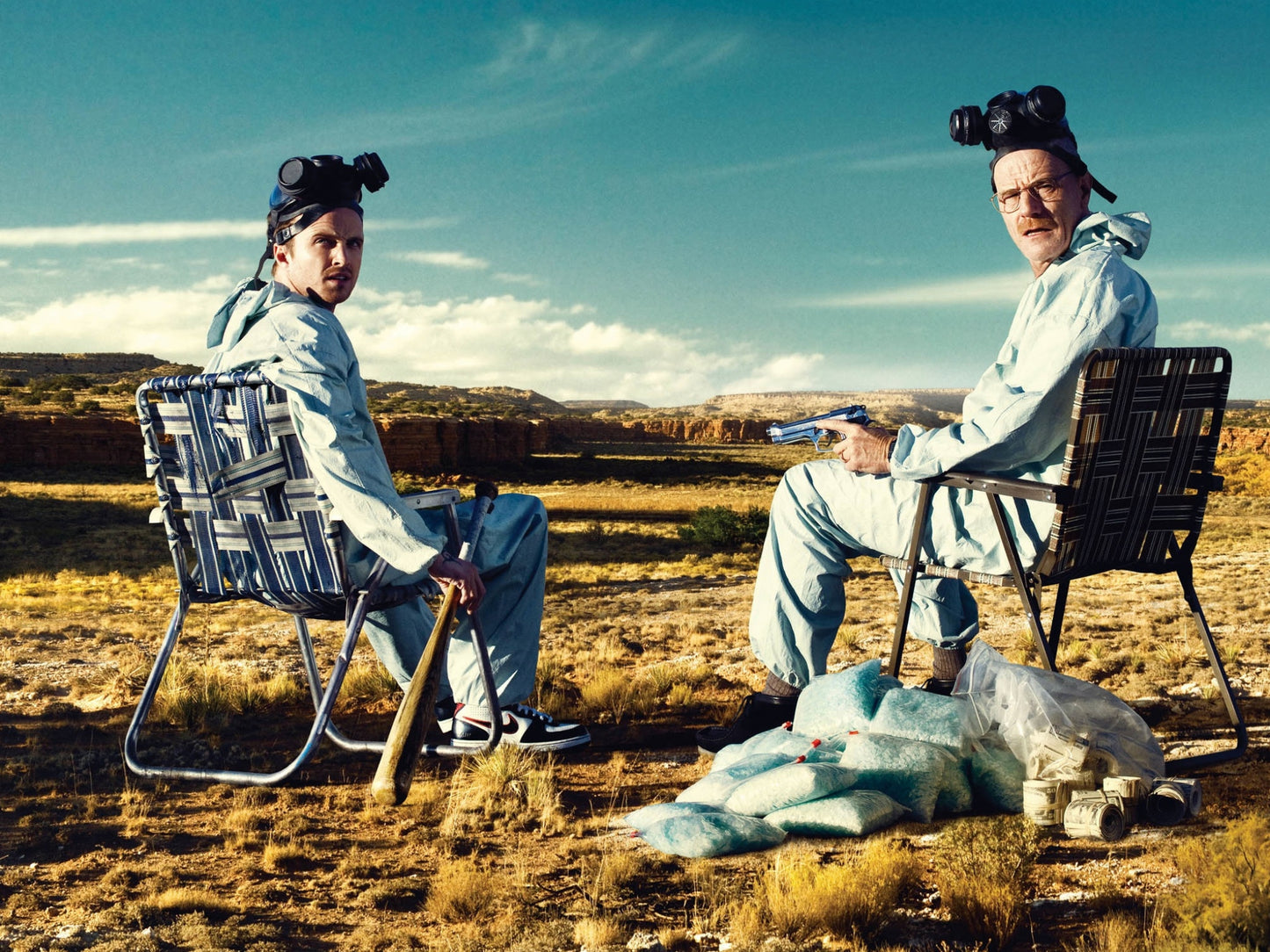 x552 XXL Leinwandbilder Breaking Bad Bryan Cranston Aaron Paul Jessie wir müssen kochen Walter White Serie Kult - MEGA XXXL 160X90 CM Leinwandbilder inkl. Holzrahmen