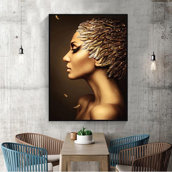 MEGA XXXL 160X90 CM Leinwandbilder inkl. Holzrahmen X412 GOLDHAIR
