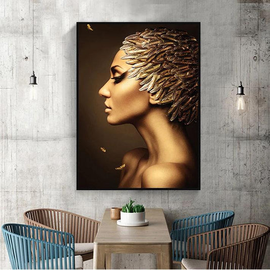 MEGA XXXL 160X90 CM Leinwandbilder inkl. Holzrahmen X412 GOLDHAIR