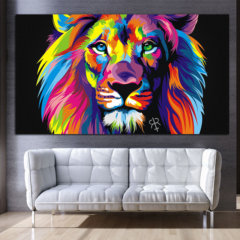 MEGA XXXL 160X90 CM Leinwandbilder inkl. Holzrahmen X16 LÖWENBILD
