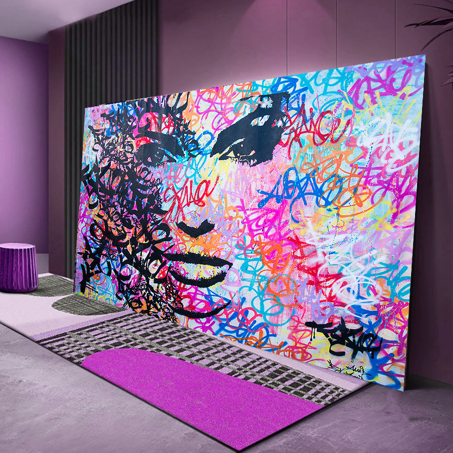 MEGA XXXL 160X90 CM Leinwandbilder inkl. Holzrahmen L242 STYLE ZEICHNUNG