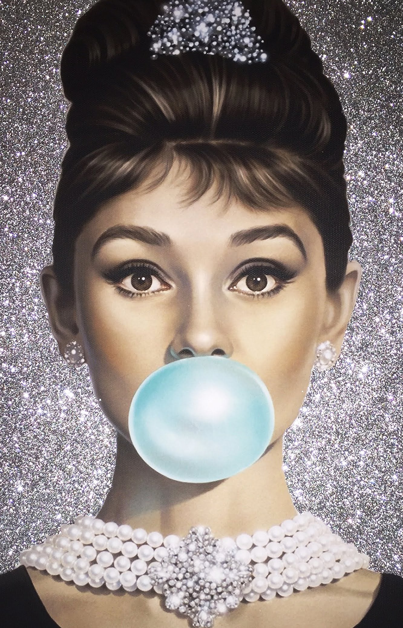 MEGA XXXL 160X90 CM Leinwandbilder inkl. Holzrahmen Audrey Bubblegum