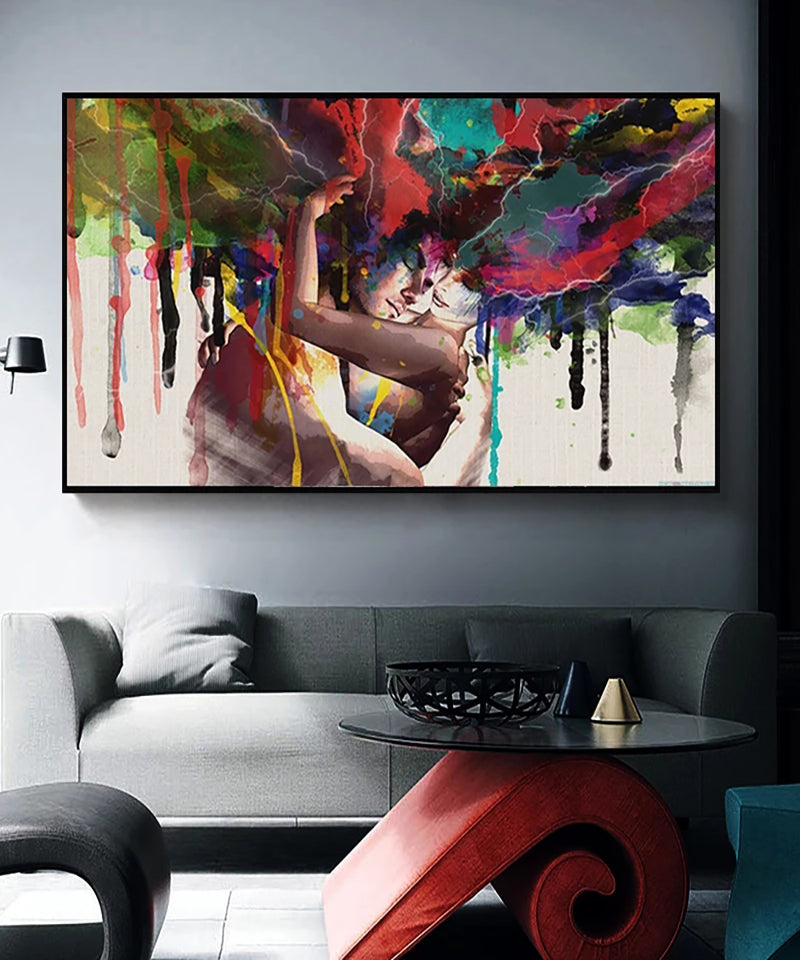 MEGA XXXL 160X90 CM Leinwandbilder inkl. Holzrahmen W29 Love Art
