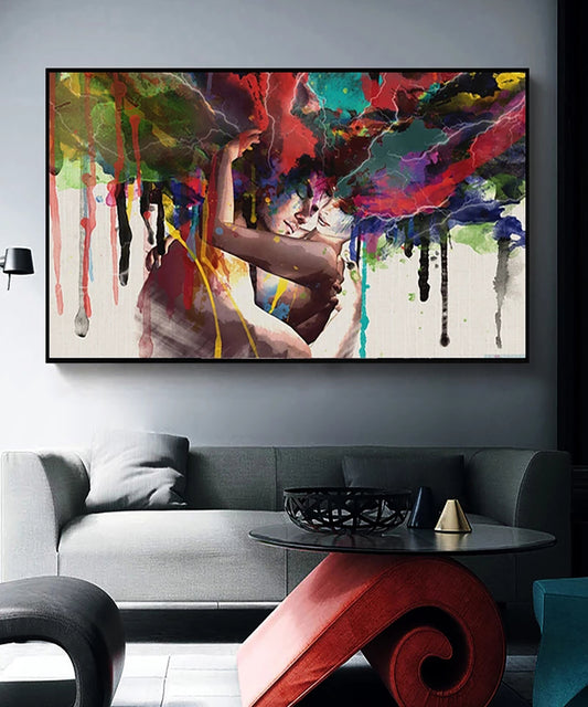 MEGA XXXL 160X90 CM Leinwandbilder inkl. Holzrahmen W29 Love Art