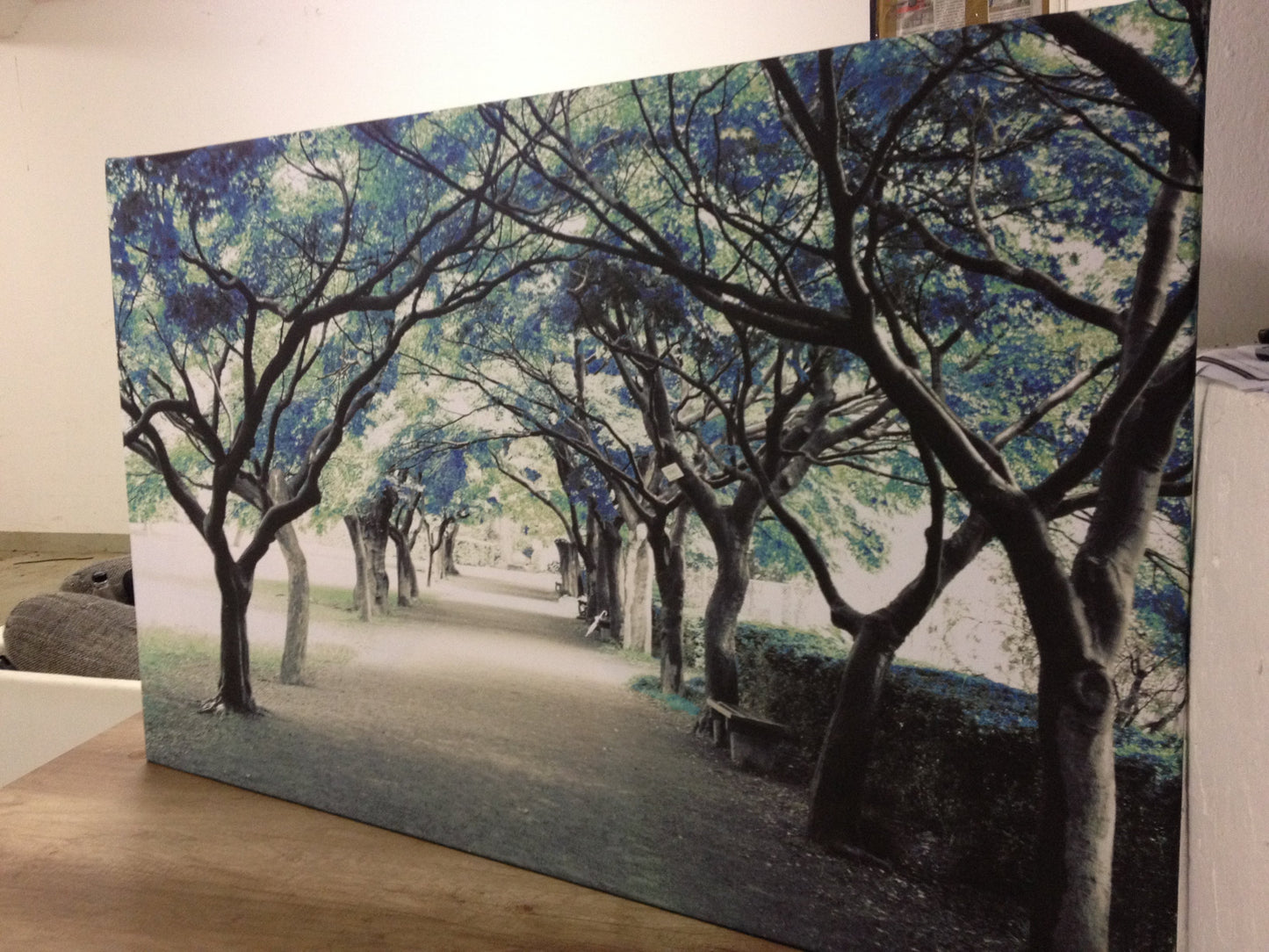 MEGA XXXL 160X90 CM Leinwandbilder inkl. Holzrahmen L68 TÜRKIS WALD
