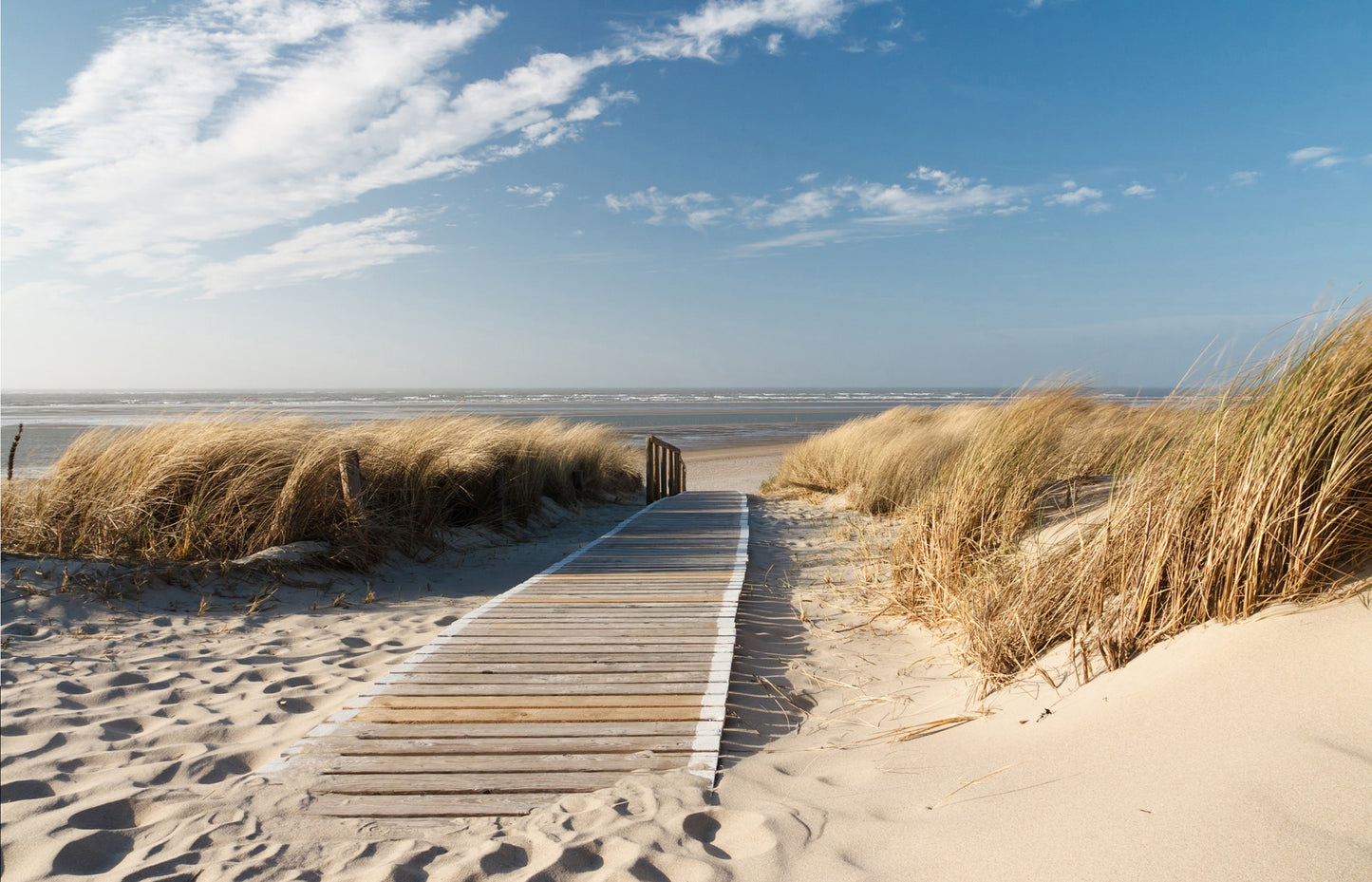 MEGA XXXL 160X90 CM Leinwandbilder inkl. Holzrahmen L33 Sylt Steg