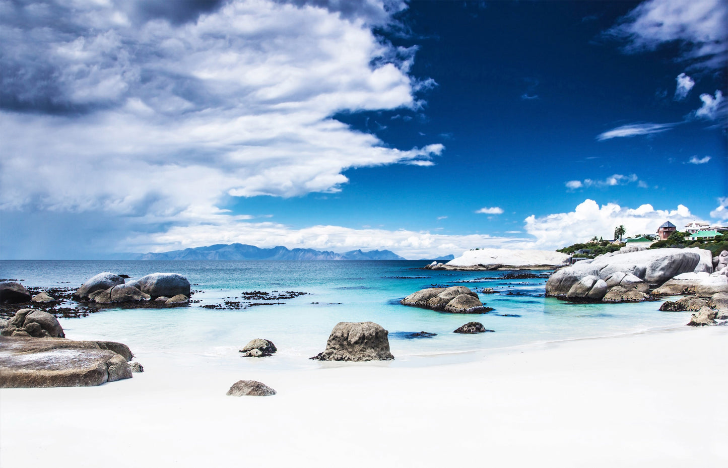 L97 - MEGA XXXL 160X90 CM Leinwandbilder inkl. Holzrahmen - STRAND MEER BLAU WOLKEN HIMMEL NATUR WASSER
