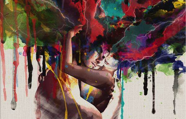 MEGA XXXL 160X90 CM Leinwandbilder inkl. Holzrahmen W29 Love Art