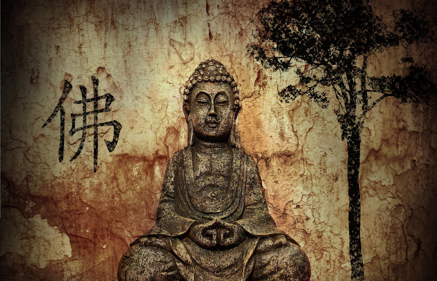 MEGA XXXL 160X90 CM Leinwandbilder inkl. Holzrahmen W9 BUDDHA