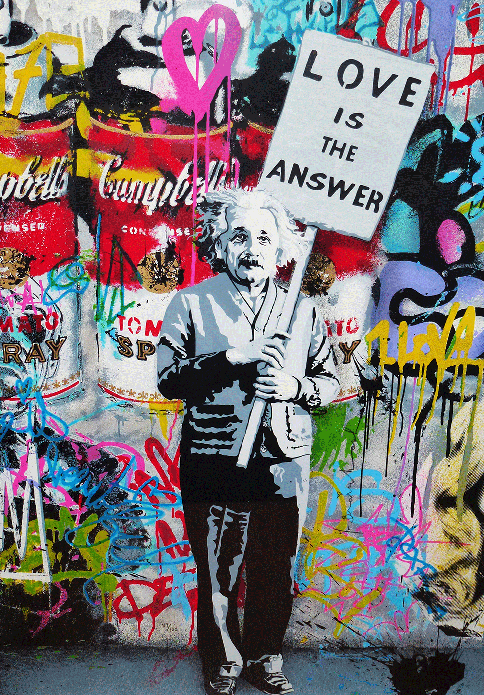 MEGA XXXL 160X90 CM Leinwandbilder inkl. Holzrahmen X1 ALBERT EINSTEIN WARHOL