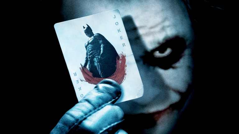 X391 - MEGA XXXL 160X90 CM Leinwandbilder inkl. Holzrahmen - Batman Joker Pokerkarte