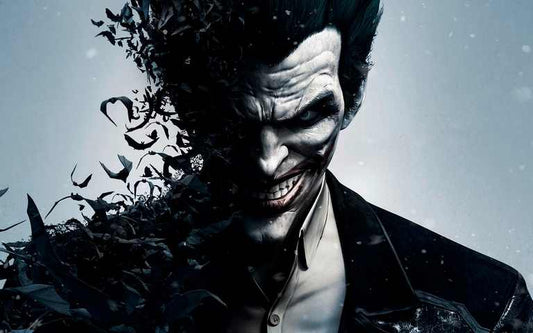 X437 - MEGA XXXL 160X90 CM Leinwandbilder inkl. Holzrahmen - Batman Joker Lachen