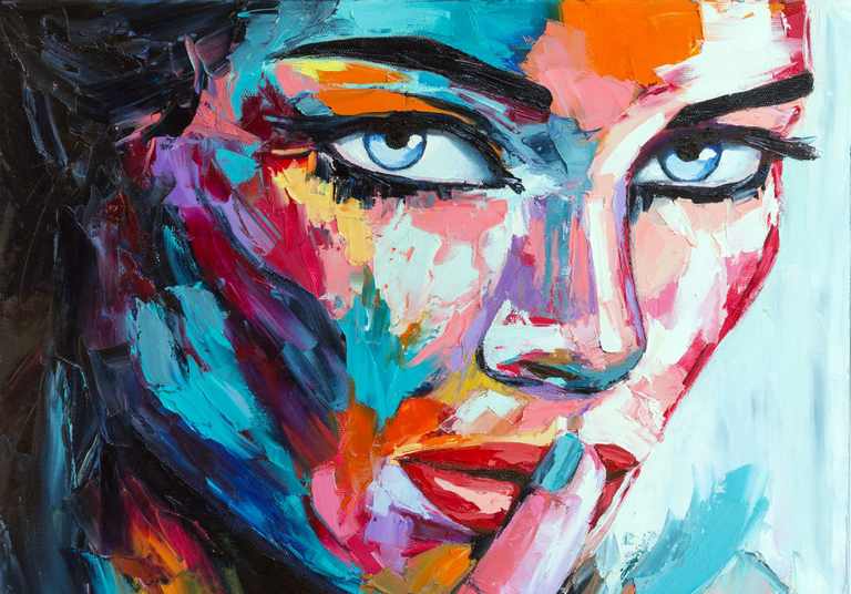 MEGA XXXL 160X90 CM Leinwandbilder inkl. Holzrahmen X483 Frau Acryl Gesicht