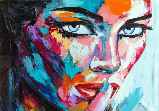 MEGA XXXL 160X90 CM Leinwandbilder inkl. Holzrahmen X483 Frau Acryl Gesicht