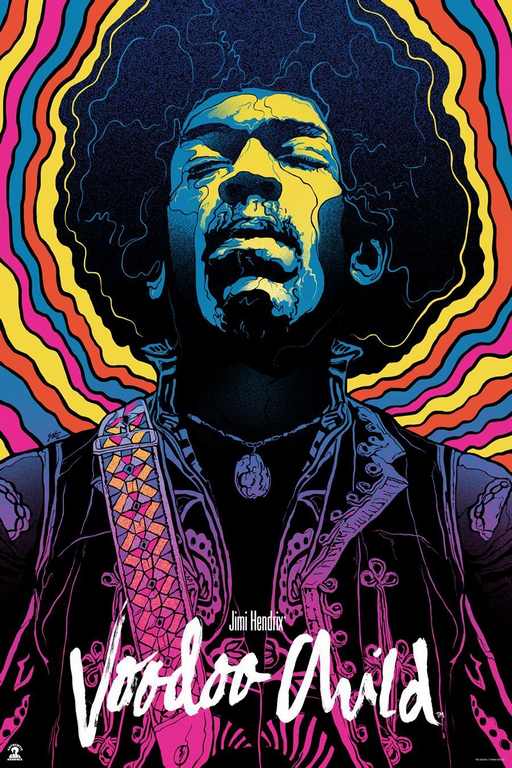 X514 - MEGA XXXL 160X90 CM Leinwandbilder inkl. Holzrahmen - Jimi Hendrix Plakat