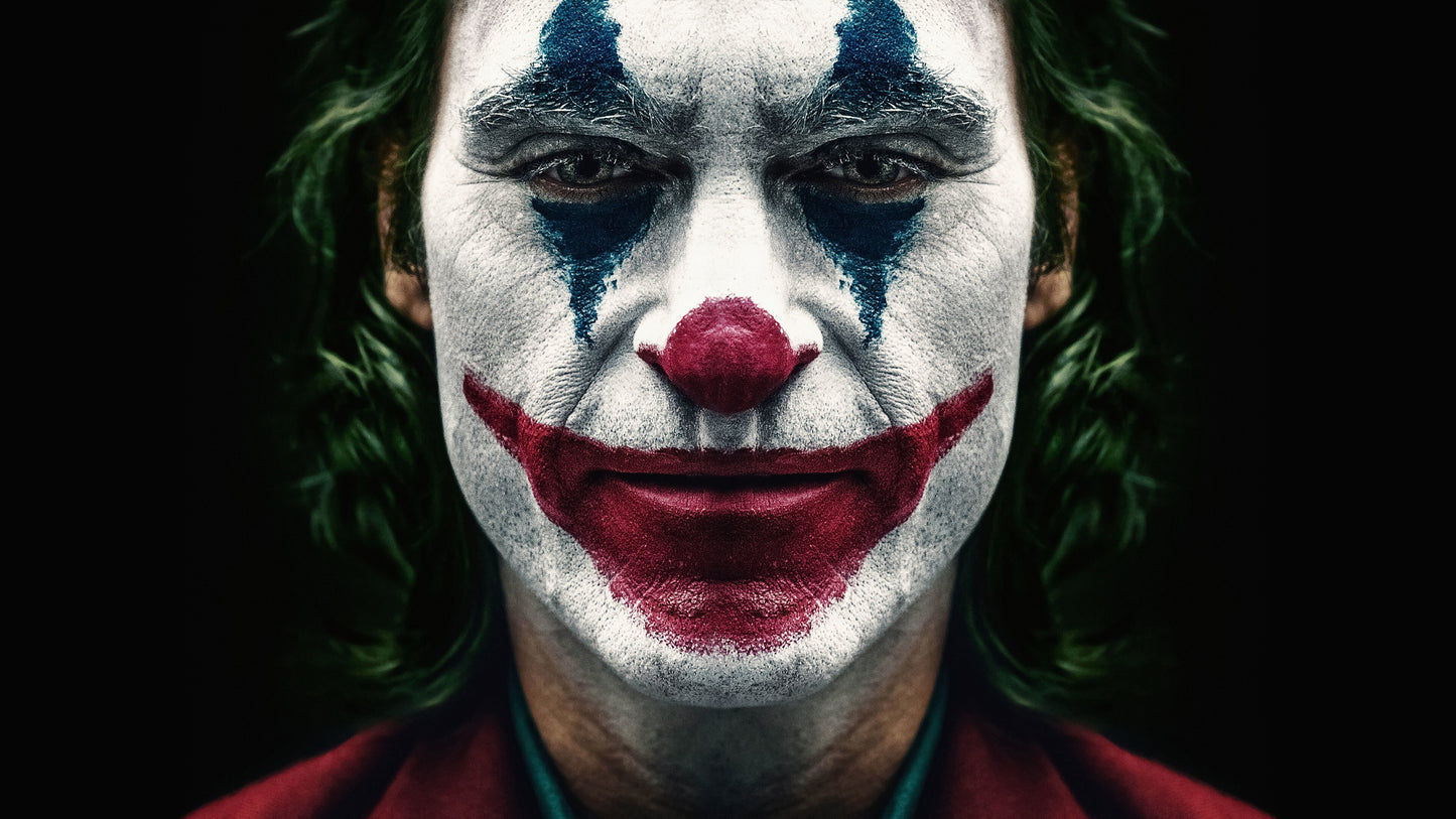 X55 MEGA XXXL 160X90 CM Leinwandbilder inkl. Holzrahmen JOKER FILM MUND GESICHT MANN ROT