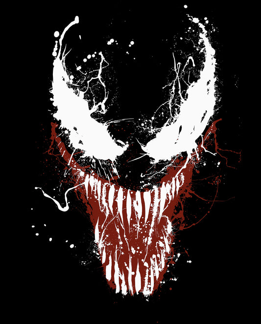 X62 MEGA XXXL 160X90 CM Leinwandbilder inkl. Holzrahmen VENOM SPIDER MAN MUND SCHWARZ FILME HOLLYWOOD