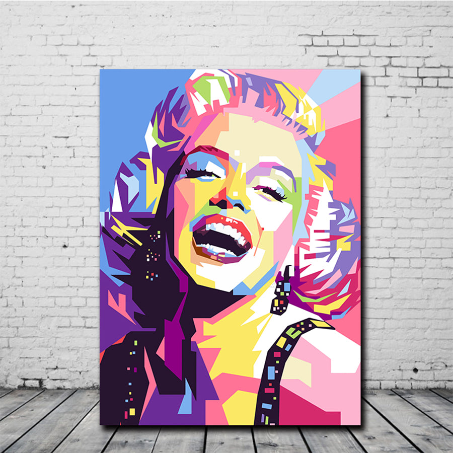 MEGA XXXL 160X90 CM Leinwandbilder inkl. Holzrahmen MARILYN MONROE ABSTRAKT