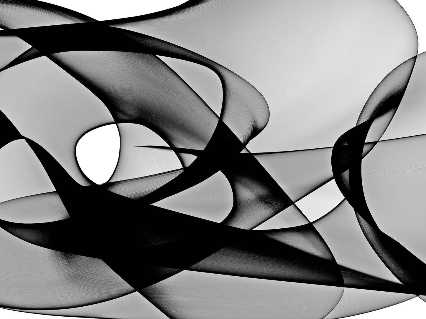 l101 MEGA XXXL 160X90 CM Leinwandbilder inkl. Holzrahmen ABSTRAKT SPIRALEN KURVEN ART MINIMAL SCHWARZ WEISS