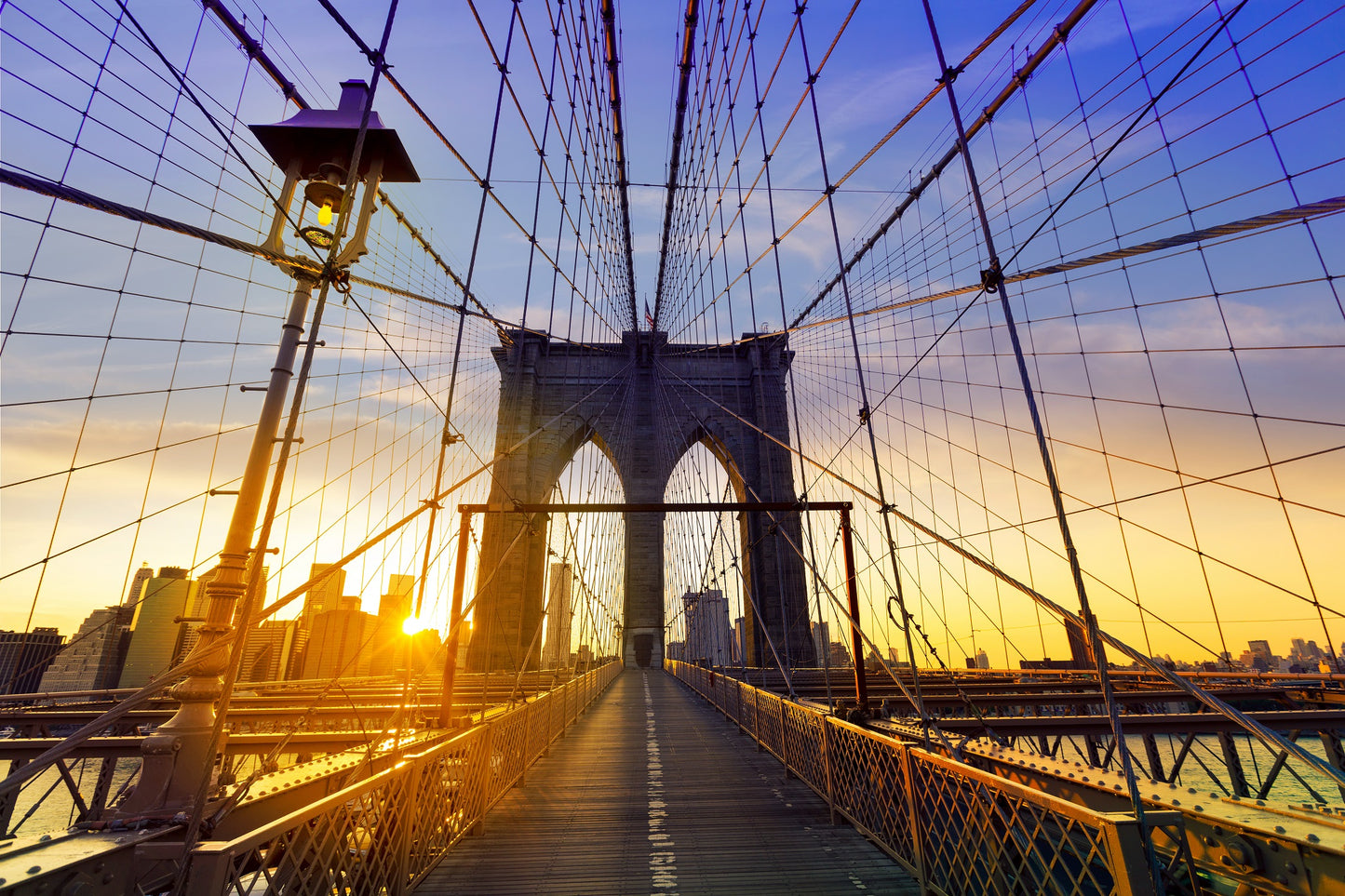 l16 MEGA XXXL 160X90 CM Leinwandbilder inkl. Holzrahmen BROOKLYN BRIDGE