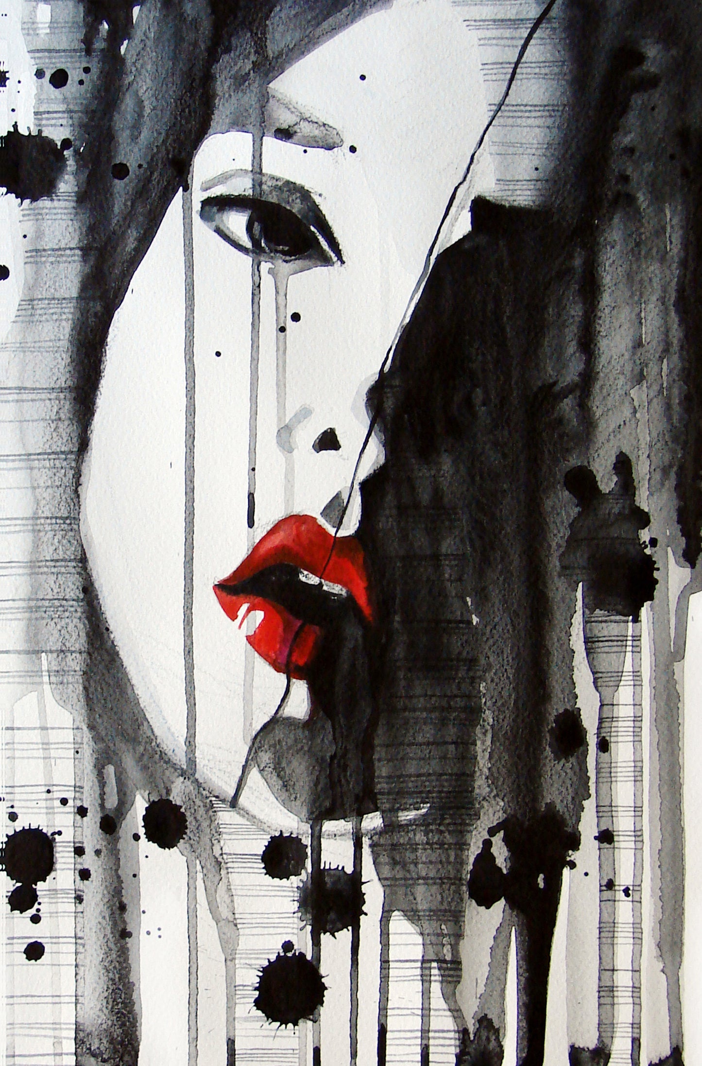 l228 MEGA XXXL 160X90 CM Leinwandbilder inkl. Holzrahmen Illustration Handgemalt