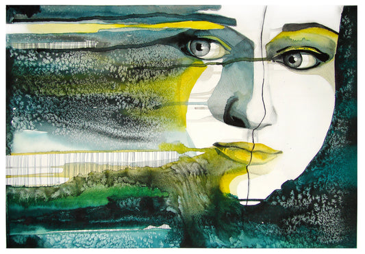 l229  MEGA XXXL 160X90 CM Leinwandbilder inkl. Holzrahmen Handgemalt Grün