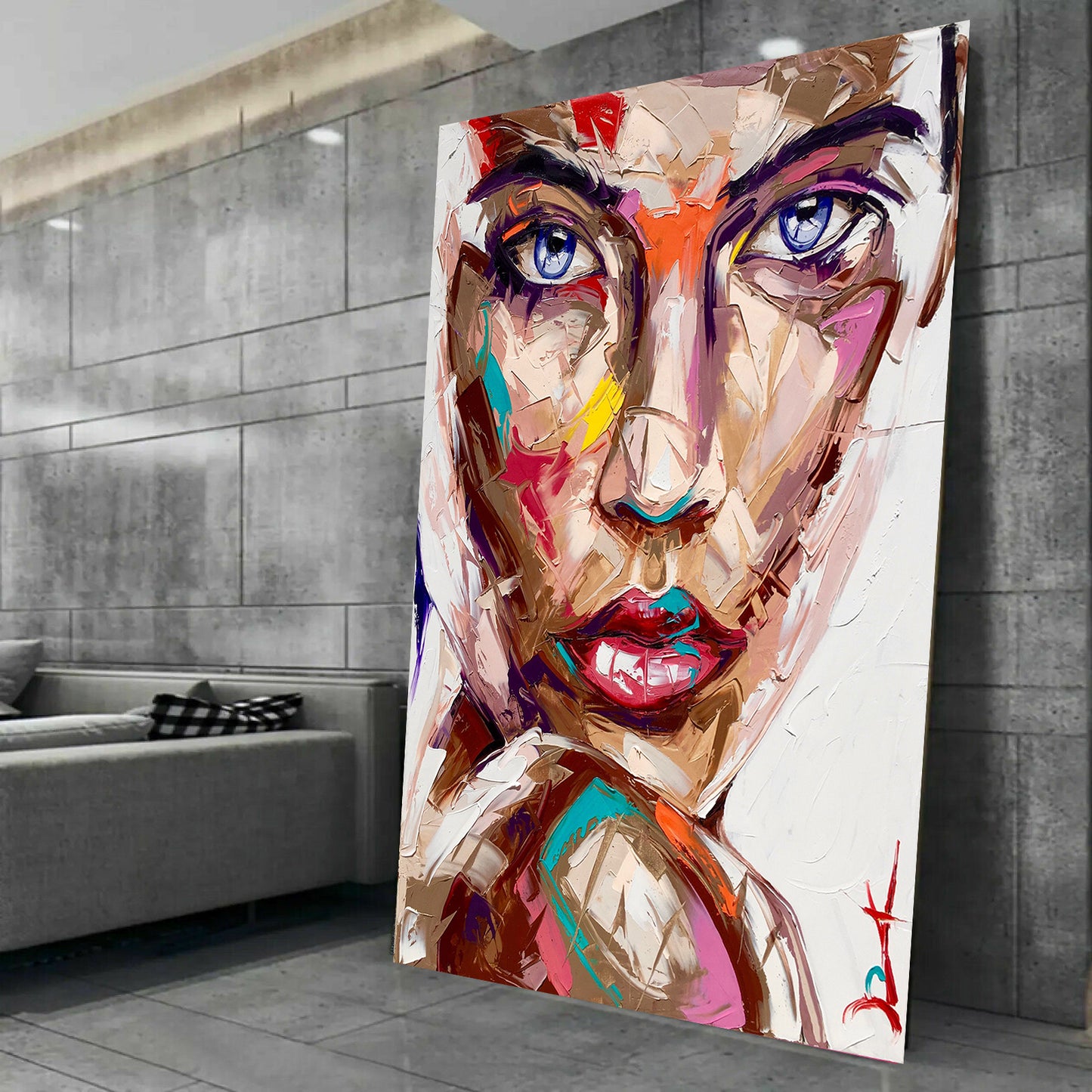 MEGA XXXL 160X90 CM Leinwandbilder inkl. Holzrahmen X137 MODELFACE