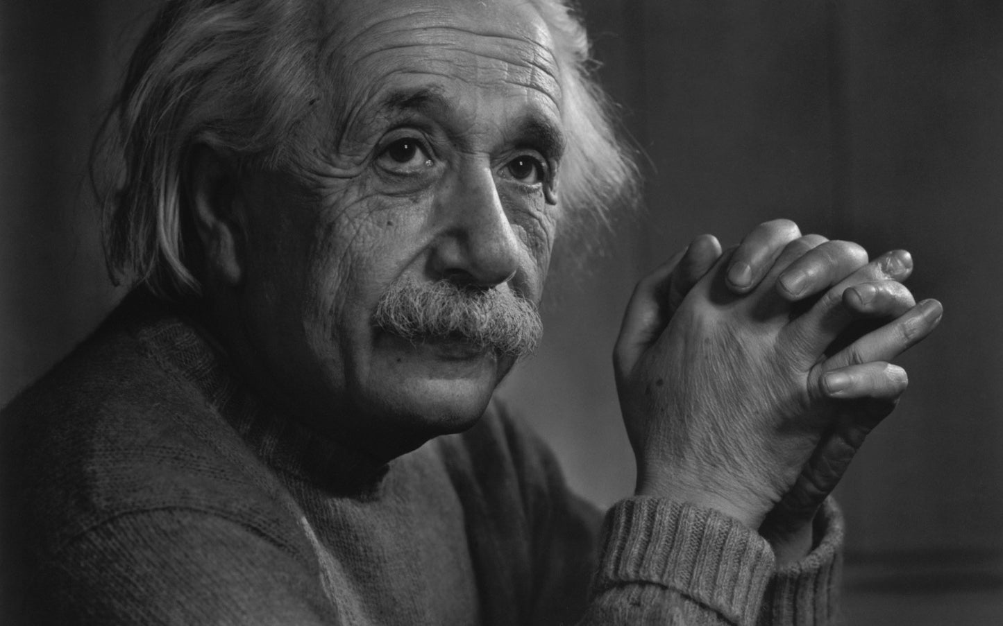 w1 - MEGA XXXL 160X90 CM Leinwandbilder inkl. Holzrahmen -ALBERT EINSTEIN SCHWARZ WEISS HOFFNUNG