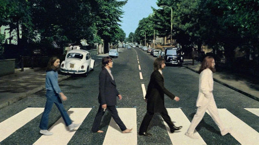MEGA XXXL 160X90 CM Leinwandbilder inkl. Holzrahmenr Beatles Musik Rock n Roll POP KLassiker Zebrastreifen Strasse