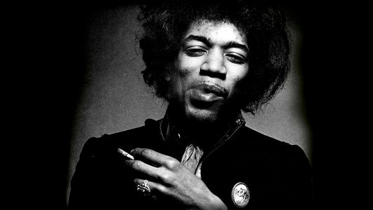 MEGA XXXL 160X90 CM Leinwandbilder inkl. Holzrahmen JIMI Hendrix Rock n Roll Gitarre Musik Schwarz Weiss Rauchen