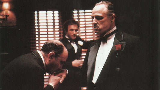 MEGA XXXL 160X90 CM Leinwandbilder inkl. Holzrahmen -Der Pate Handkuss Mafia Pacino De Niro Filme Hollywood Kino