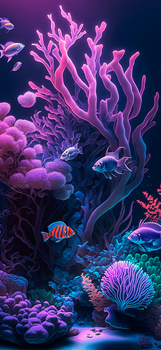 X674 - XXXL LEINWANDBILDER INKLUSIVE HOLZRAHMEN - 160X90 CM - Unterwasserwelt Korallenriff Fische Meeresleben Tauchen Naturfotografie Ozean Biodiversität Farbenfroh Unterwasserfotografie