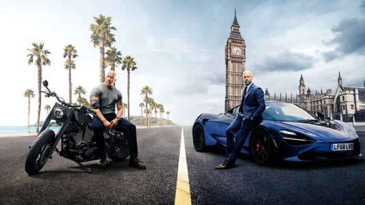 X713 - XXXL LEINWANDBILDER INKLUSIVE HOLZRAHMEN - Jason Statham The Rock Motorrad Sportwagen Männer Biker AutoLiebhaber Fahrzeug Abenteuer Lifestyle Motorsport Freundschaft