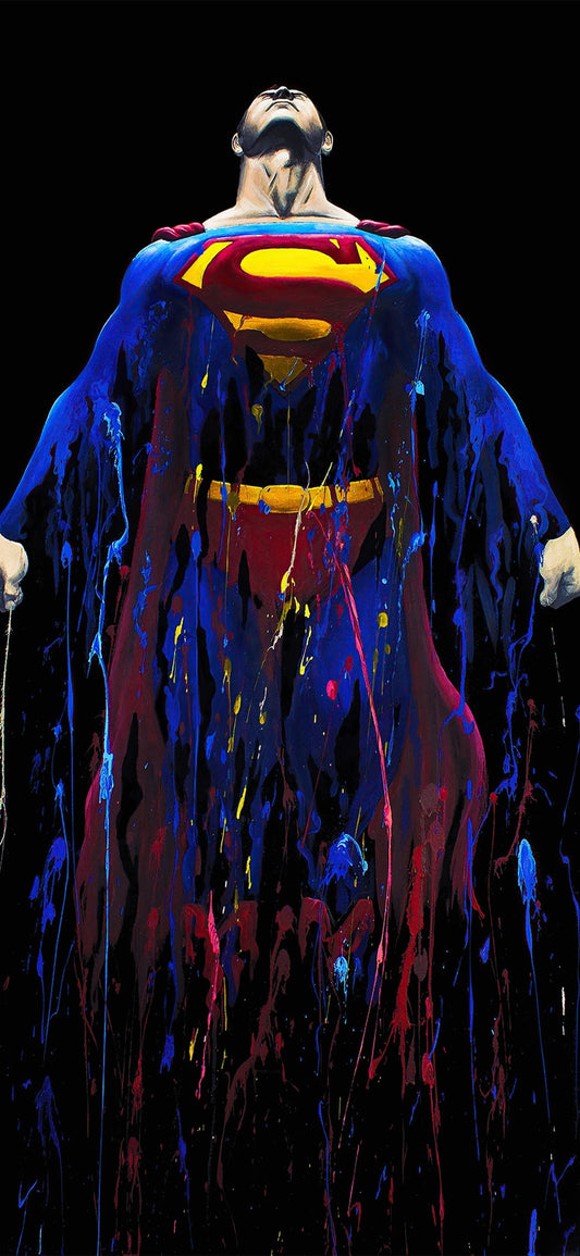 X737 - XXXL LEINWANDBILDER INKLUSIVE HOLZRAHMEN - SUPERMAN JASON KIERNAN KUNST COMICART SUPERHELDEN ILLUSTRATION ZEICHNEN KREATIVITÄT GRAFIKDESIGN