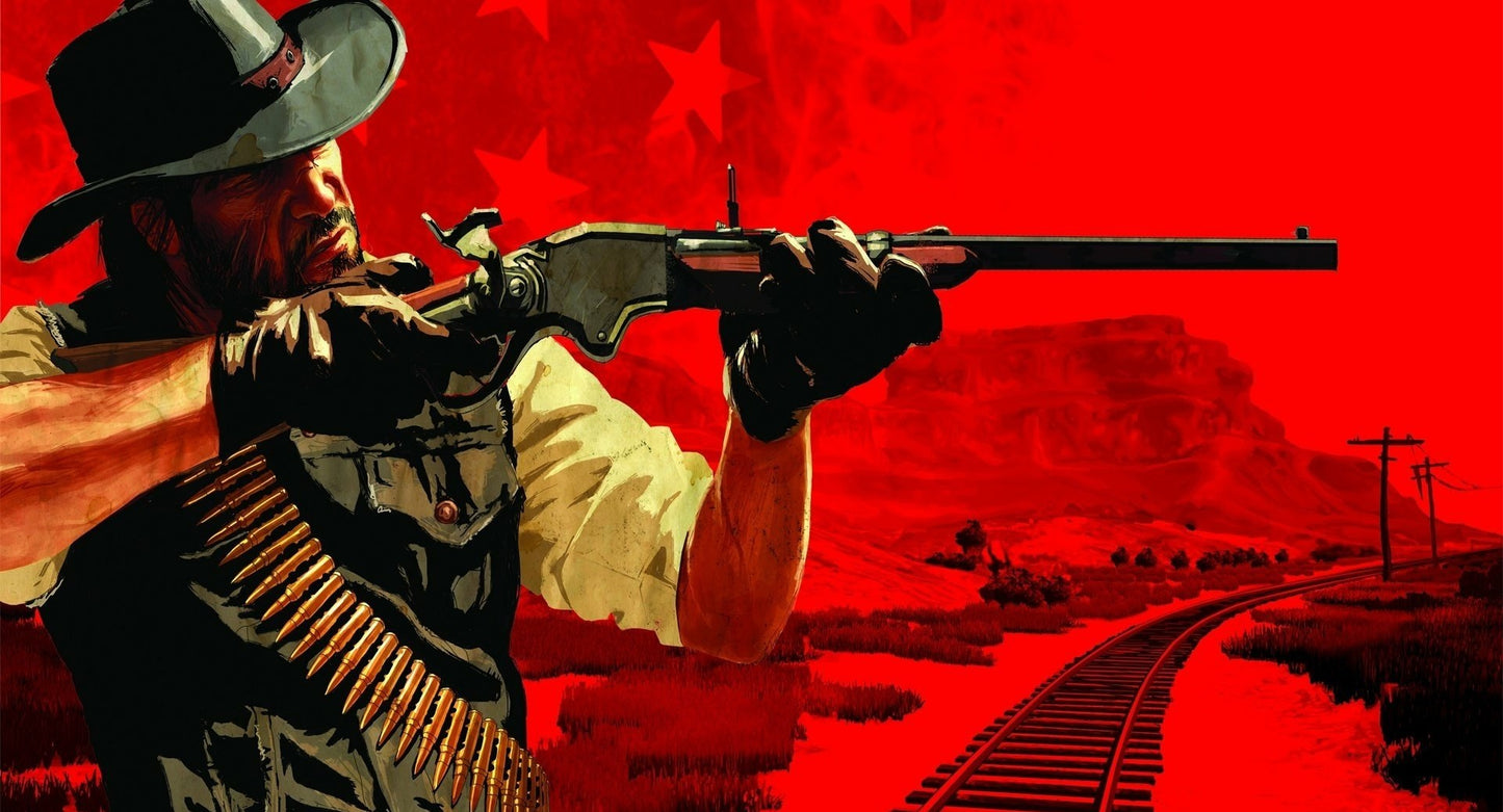 X745 - XXXL LEINWANDBILDER INKLUSIVE HOLZRAHMEN - RedDeadRedemption2 RDR2 Gaming Wallpaper Videospiele Spielekunst GamerCommunity  RockstarGames  GamingArt